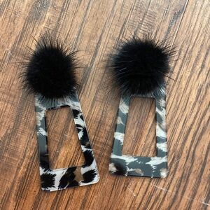 Linny Co faux mink earrings